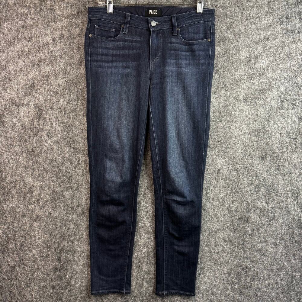 PAIGE Skyline Ankle Peg Jeans Women's Size‎ 28 Dark Wash Skinny Stretch